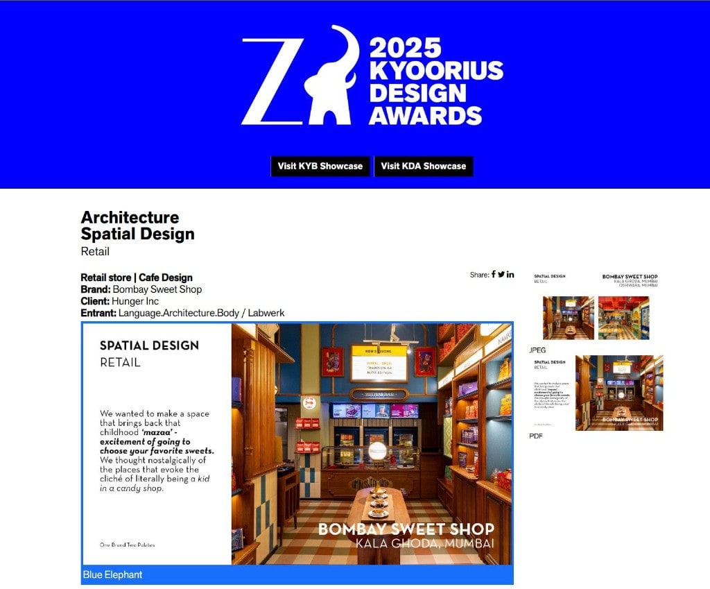 Kyoorius 2025 Design Awards Blue Elephant project page